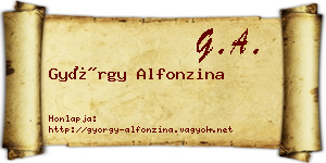 György Alfonzina névjegykártya
